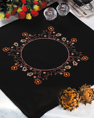 Tablecloth, black    80x80cm