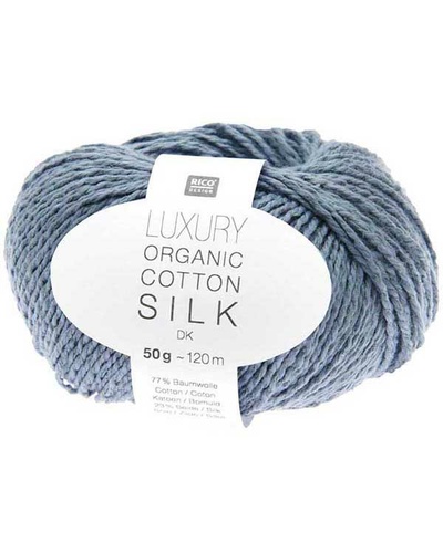 Luxury Organic Cotton Silk, Blue