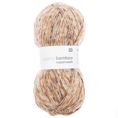 Superba Bamboo 4 ply, Beige-Brown Mix